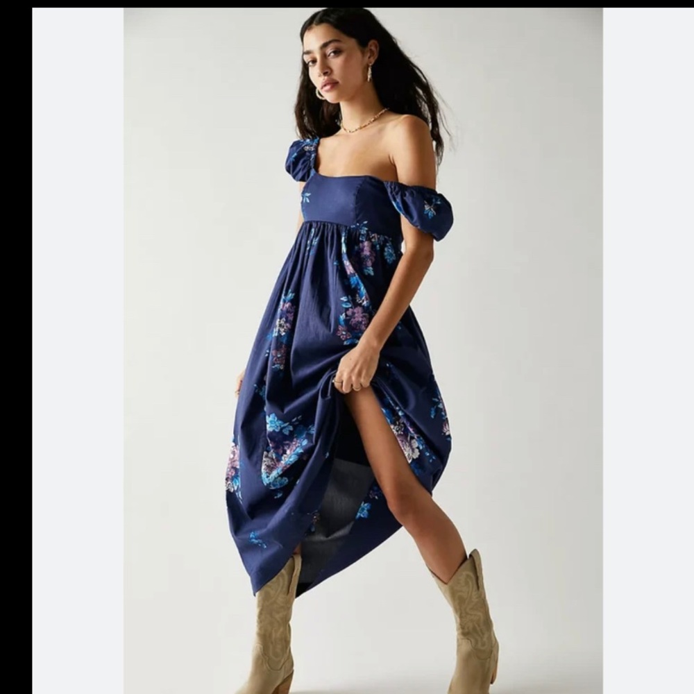 Free people linda lou popplin dress